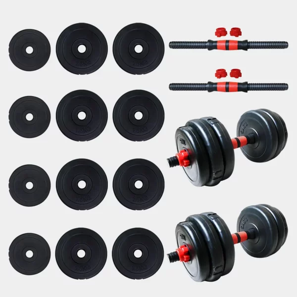 ดัมเบลซีเมนต์ Dumbbell 16 Kg. ปรับน้ำหนักได้-set2