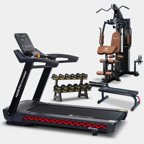 โปรโมชั่น Set Home gym+ลู่วิ่งไฟฟ้า PRO-FLEX+โฮมยิม G1000L+ดัมเบลเซต DVR30+ม้านั่ง FB20