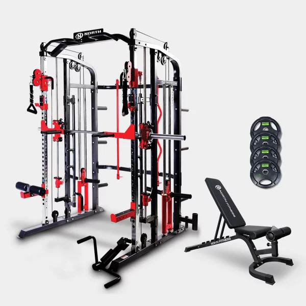ชุดเซต Smith Machine FPR-70 ราคาสุดคุ้มมาพร้อมกับของแถมฟรี! ม้าปรับระดับ 30909+แผ่นน้ำหนักหุ้มยาง 60 กก.