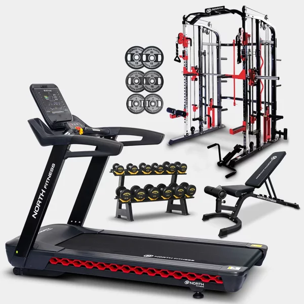 ลู่วิ่งไฟฟ้า pro-flex+DVR30+สมิทแมชชีนFPR70+ม้าปรับระดับ30909+แผ่นน้ำหนักรุ่นใหม่-เซตโฮมยิม