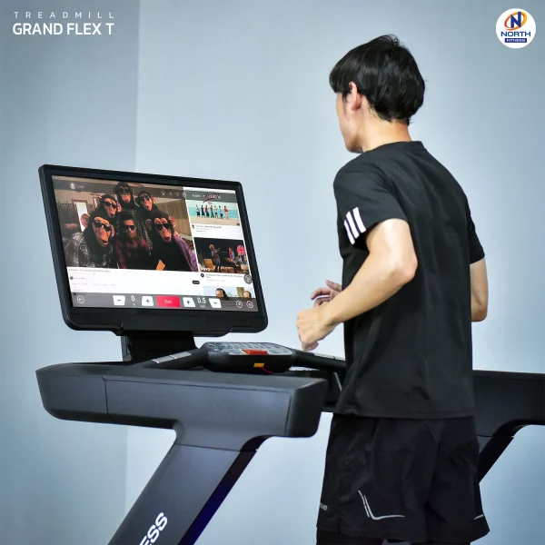 ลู่วิ่งไฟฟ้า North Fitness รุ่น GRAND FLEX T - รุ่นใหม่ล่าสุด หน้าจอแสดงผล Touch Screen 27 นิ้ว รองรับแรงกระแทก 8 จุด - Image 5
