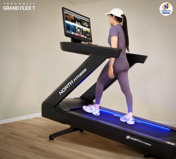 ลู่วิ่งไฟฟ้า North Fitness รุ่น GRAND FLEX T - รุ่นใหม่ล่าสุด หน้าจอแสดงผล Touch Screen 27 นิ้ว รองรับแรงกระแทก 8 จุด - Image 3