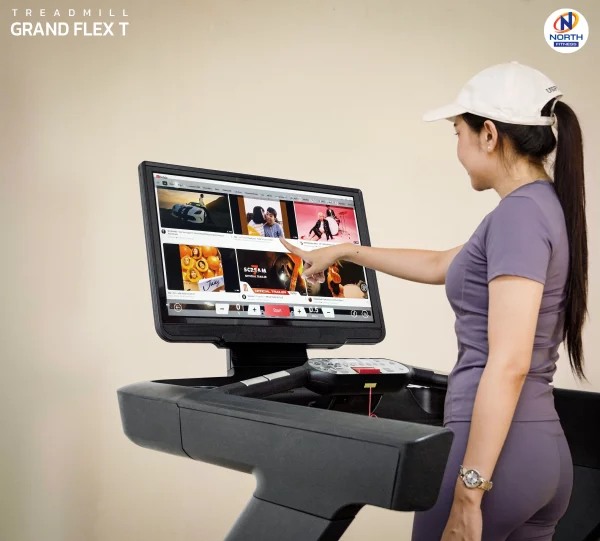 ลู่วิ่งไฟฟ้า North Fitness รุ่น GRAND FLEX T - รุ่นใหม่ล่าสุด หน้าจอแสดงผล Touch Screen 27 นิ้ว รองรับแรงกระแทก 8 จุด - Image 4