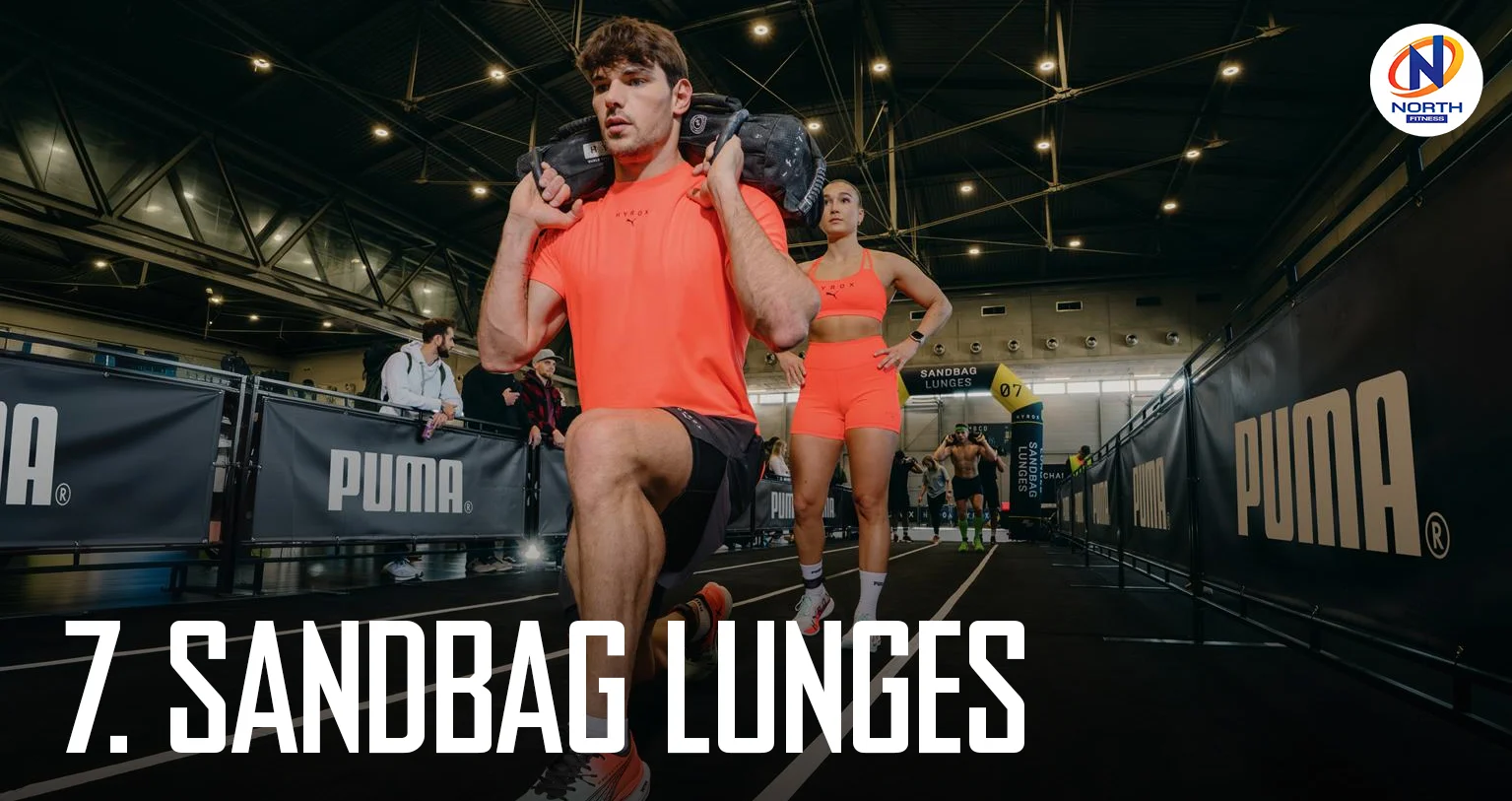 Sandbag Lunges ในการแข่ง hyrox