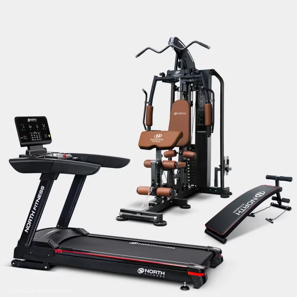 SET โฮมยิม PRO 2G MAX ลู่วิ่งไฟฟ้า GOLD FLEX+โฮมยิม G1000PRO+ม้าซิทอัพ S202