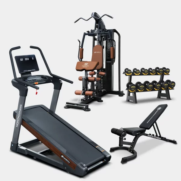 SET โฮมยิม SUPER MAX ลู่วิ่งไฟฟ้า MAX 42 INCLINE+โฮมยิม G1000PRO+ดัมเบลเซต DVR30+ม้าปรับระดับ 30909