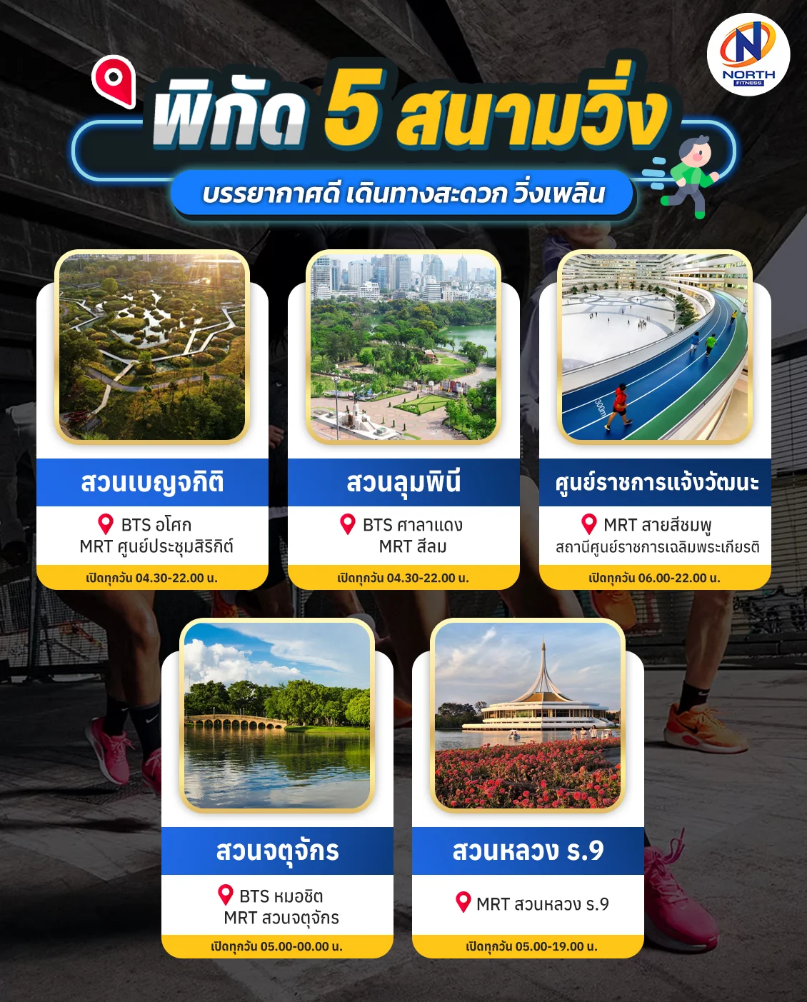 5 สนามวิ่งในกรุงเทพ ที่ไหนต้องไป สายวิ่งห้ามพลาด 2026